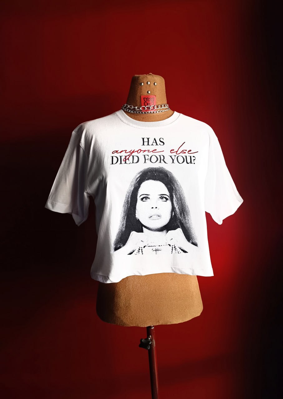 کراپ تیشرت نیمتنه لانا دل ری lana del rey